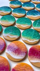 Handmade Luxury Resin Coasters Customizable Coloured Square Pads Best Price Table Set <b>Kitchen</b> <b>Mat</b> COASTERS Promotional Coaster - Product Image 4