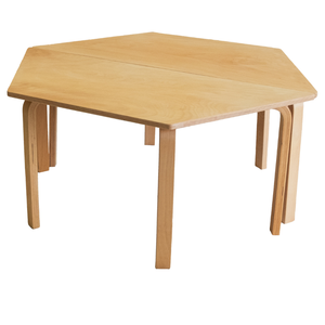 Mesa trapezoidal para niños, escritorio de jardín de infantes de madera contrachapada de haya, hecho en Turquía, duradero, de alta calidad, venta al por mayor, muebles para niños - Product Image 4