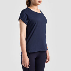 Femmes décontracté élégant séchage rapide col rond à manches courtes coton T-Shirts été vêtements quotidiens en gros ODM impression personnalisée - Product Image 6