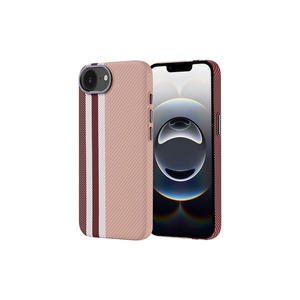 Coque de téléphone en fibre de carbone ATA Nekst Luxury compatible MagSafe pour iPhone 16e Gris-Noir – Housse de protection élégante - Product Image 2