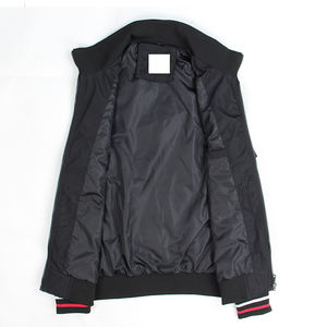 Veste coupe-vent pour homme de haute qualité, surdimensionnée, imperméable, 100% nylon, couleur unie, noire, fermeture éclair, respirante - Product Image 2