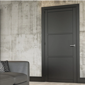 Puerta de Madera para Apartamento de Último Estilo, Puertas Interiores de PVC WPC Italianas, Puertas de Madera Compuesta de Nogal para el Hogar, Puerta Minimalista - Product Image 4