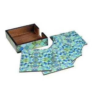 Royal <b>Enamel</b> Print Design MDF Board Coaster Tableware Coaster Top Design Handmade Wooden Board Tea <b>Cup</b> Pads Wholesale Price - Product Image 3