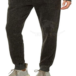 Pantalon de jogging en tissu durable délavé à l'acide, style streetwear moderne, coupe confortable, vêtement décontracté pour la détente - Product Image 3