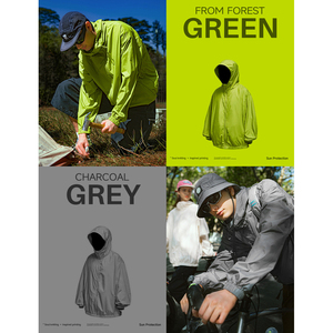 Veste coupe-vent pour homme, col montant, fermeture éclair, capuche, imperméable, protection solaire, style vêtements de travail, légère, respirante, pour l'extérieur - Product Image 6