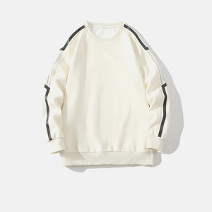 2025 sudaderas de algodón sueltas informales con cuello redondo de alta calidad para hombres, sudaderas con capucha de color liso al por mayor - Product Image 4