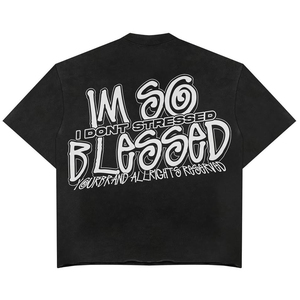 T-shirt en coton lourd en gros | T-shirt graphique personnalisé pour Streetwear et mode décontractée - Product Image 4