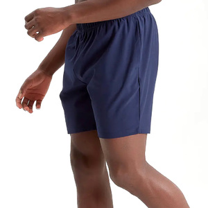 กางเกงขาสั้นออกกำลังกายน้ำหนักเบาสำหรับผู้ชายกางเกงขาสั้นสำหรับใส่วิ่งกีฬาถักทรงโอเวอร์ไซส์ผ้าย้อมสีพื้น - Product Image 3