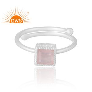 Hot Selling 925 Sterling Silver Natural <b>Rose</b> <b>Quartz</b> Gemstone <b>Ring</b> Custom Jewelry For Women Gift For Her - Product Image 3