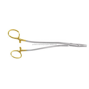 Porte-aiguilles chirurgical TRATTE 9 pouces incurvé à double courbure en acier inoxydable manuel certifié CE ISO OEM étiquette privée disponible - Product Image 5