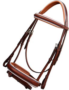 Brida de cuero de caballo hecha a mano inglés occidental duradera cómoda personalizable alta calidad brida de entrenamiento de equitación ecuestre - Product Image 4