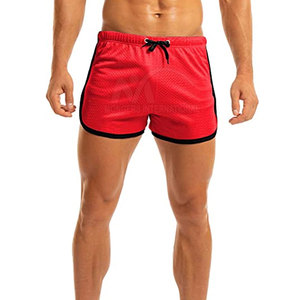 กางเกงขาสั้นวิ่งแห้งเร็วสำหรับผู้ชายทำจากผ้าฝ้ายโพลีเอสเตอร์สีเข้มสไตล์สตรีท - Product Image 1