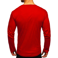 T-shirt Henley pour homme, design personnalisé, 100% coton, manches longues, sportif, respirant, tendance, anti-rides