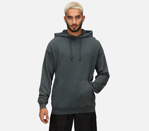 เสื้อมีฮู้ดแบบสวมหัวสำหรับผู้ชายเสื้อครอปแบบไม่มีเชือกเสื้อฮู้ดพิมพ์ลายพัฟออกแบบได้ตามที่ต้องการน้ำหนักมาก - Product Image 3