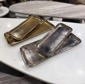 Bouilloire à café Dallah de luxe en métal aluminium pour noix et fruits secs finition or et argent Plateau de service 100% sans danger pour les aliments - Product Image 2