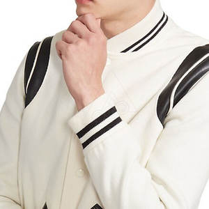 แจ็กเก็ตขนแกะสำหรับผู้ชายสำหรับฤดูหนาวผ้าคอตตอนพิมพ์โลโก้ออกแบบได้ตามที่ต้องการ - Product Image 6