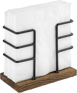 Servilletero de madera de alambre de metal más vendido a precio barato para cocina, restaurante, oficina, fiesta, hogar, servilletero de pie - Product Image 6