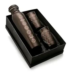 Indian Exporter Ayurveda Inspired Copper <b>Water</b> <b>Bottle</b> with Handmade Detailing for Yoga <b>Gym</b> Home and Offices Use for Sale - Product Image 6