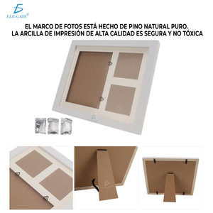 Cornice portafoto A4 per impronte di mani e piedi di neonati e animali domestici, materiale decorativo personalizzabile in MDF, plastica e vetro, senza cottura, per regali - Product Image 5