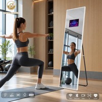 Miroir LED pleine longueur Bluetooth avec système d'exploitation Android, éclairage de fond, IA, personnalisable, pour la vente en gros, de grande taille, pour fournisseurs