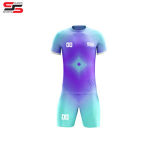 ชุดฟุตบอลกางเกงและแขนสั้นพิมพ์ซับลิเมชันได้ตามต้องการชุดฟุตบอลผ้าโพลีเอสเตอร์แห้งเร็ว - Product Image 5