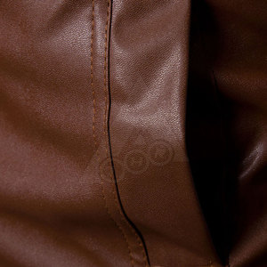 Veste d'hiver en cuir véritable pour hommes avec fermeture à glissière Fashion Canvas Service OEM disponible - Product Image 5