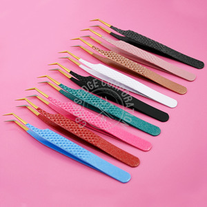 Pince à cils de précision en acier japonais pour extensions de cils, volume 45, 3D-10D, marque privée - Product Image 2