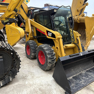 Minicargadora retroexcavadora usada Caterpillar 262D SSL con bomba hidráulica Kawasaki, motor en buen estado, carga nominal de 25 toneladas - Product Image 1