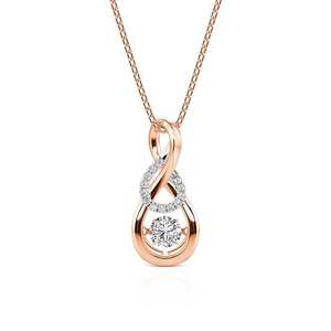 สร้อยคอ Jeulia Custom Infinity Dance Birthstone ประดับโมอิสซาไนต์แบบฝังกรงเล็บชุบโรเดียม - Product Image 2