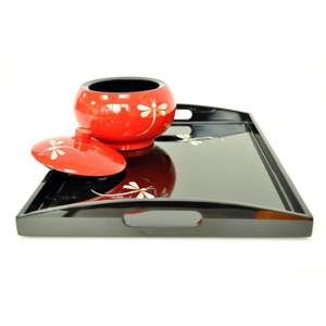 ถาดเสิร์ฟแล็คเกอร์ทรงสี่เหลี่ยมผืนผ้าทำมือแบบทันสมัยสำหรับตกแต่งวันฮาโลวีนเพื่อใช้ตกแต่งวันหยุด - Product Image 2