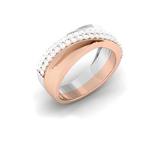 Anillo exclusivo de diamantes naturales de oro macizo de 14 quilates aprobado por IGI - Product Image 3