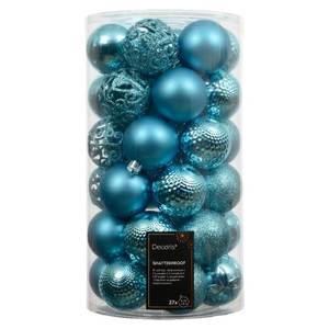 Ensemble de 37 boules de Noël en plastique bleu folklorique de 6 cm Amicasa 9022829, boules de Noël et décorations d'arbre pour décorations festives - Product Image 1
