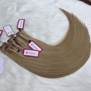 Extensions de cheveux vierges vietnamiens de haute qualité, 24 pouces, couleur fraîche, double trame, lisses, tissage de cheveux à double trame - Product Image 3