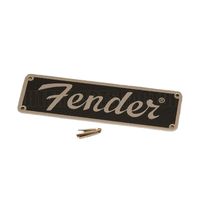 Plaque signalétique personnalisée en métal pour étui de guitare, en aluminium et laiton, avec logo de marque d'instrument de musique