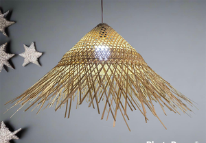 LAMPE CONIQUE EN BAMBOU ARTISANALE/LUMIÈRE CHAUDE ET NATURELLE/FABRIQUÉE AU VIETNAM - Product Image 4