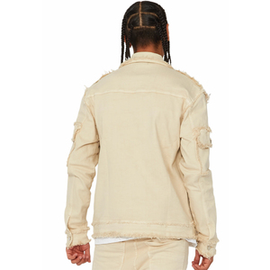 Custom Logo Stylish Design Sports Distressed <b>Jacket</b> for Men New Design Hot Sale Men's High Quality <b>Denim</b> <b>Jacket</b> - Product Image 2