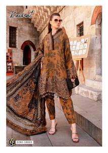 Diseñador indio pakistaní Exclusivo Última tela Semi-Cosido Salwar Kameez Ropa de fiesta étnica de moda Adultos Ocasiones nupciales - Product Image 4