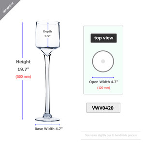 แจกันใส่เทียนแบบมีก้าน VWV0420 - ขนาด 20 นิ้ว - Product Image 3