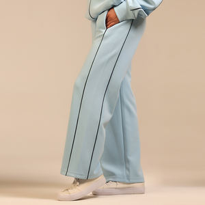 Pantalones de Moda para Mujer, Primavera 2026, Nuevo Estilo, Ribete de Color en Contraste, Pierna Ancha, Cintura Alta, Estilo Vintage - Product Image 4