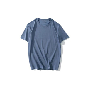 High Quality 100% Cotton Men's T-Shirt Latest Trend Solid Pattern Custom Logo Print Knitted Fabric Eco-Friendly Anti-Wrinkle - Product Image 4