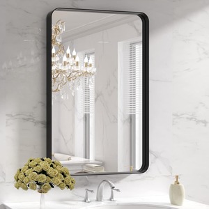 Espejo de pared de Metal decorativo, Marco colgante redondo de lujo para baño, tocador de dormitorio y decoración de pared de salón - Product Image 3