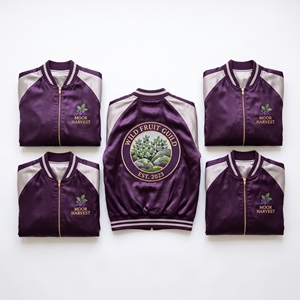 Wholesale Supplier Satin Souvenir Jacket Forest Green Bronze Wetland Alder Tree Embroidery Baseball Bomber <b>Coat</b> - Product Image 4