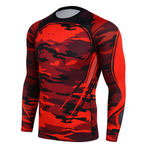 T-shirt de compression respirant pour homme à manches longues 220g Rash Guard BJJ Grappling MMA Fight Wear Sports Top (Spandex/Polyester) - Product Image 3