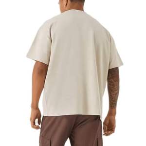 เสื้อยืดไหล่ตกขนาดใหญ่สุดหรูสำหรับผู้ชายผ้าฝ้าย100% ลายเสือดาวสไตล์ทางการ - Product Image 3