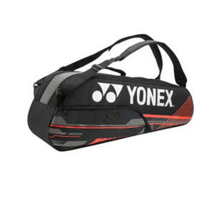 For YONEX ACE2 1226 <b>Badminton</b> Racket Bag 2 Chamber 6 Racket Capacity Waterproof PU Material Black Color for Tennis Sport Use - Product Image 1