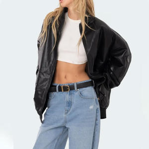 Chaqueta de Cuero de Alta Calidad al por Mayor, Chaqueta de Cuero para Mujer, Diseño Personalizado, Manga Larga, Transpirable, Estilo Urbano - Product Image 5