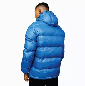 Men's Cobalt Blue 100% Polyester Waterproof Breathable Winter Impact Heat-<b>Sealed</b> Puffer Coat Padded Lining Hooded Collar Full - Product Image 2