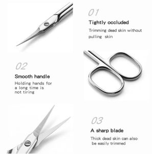 Personnalisation en gros conception privée nouveau professionnel beauté ongles maquillage bâton verre ongles ventilateur ciseaux pour manucure pédicure - Product Image 5