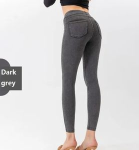 Slim Fit <b>High</b> <b>Waist</b> Cotton Blend Denim Pant - Product Image 2