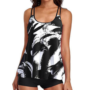 Maillot de bain femme deux pièces été Sexy taille haute Crop Top Tee Cheeky Bikini Bottom Beachwear Set For Pool Party OEM Service - Product Image 1